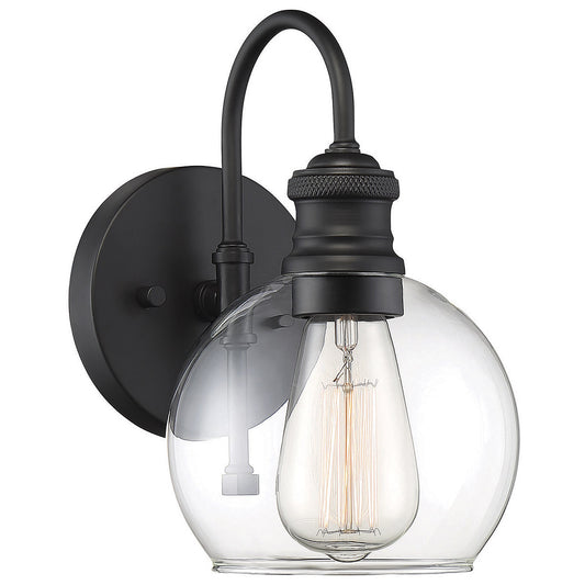 Meridian 1-Light Outdoor Wall Lantern in Matte Black M50040BK