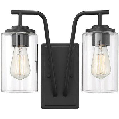 Meridian 2-Light Outdoor Wall Lantern in Matte Black M50042BK