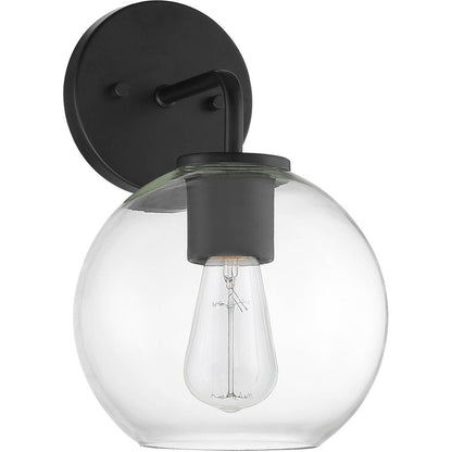 Meridian Lite Trends 1-Light Outdoor Wall Lantern in Matte Black M50044BK