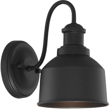 Meridian Lite Trends 1-Light Outdoor Wall Lantern in Matte Black M50046BK