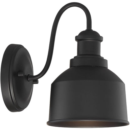 Meridian Lite Trends 1-Light Outdoor Wall Lantern in Matte Black M50046BK