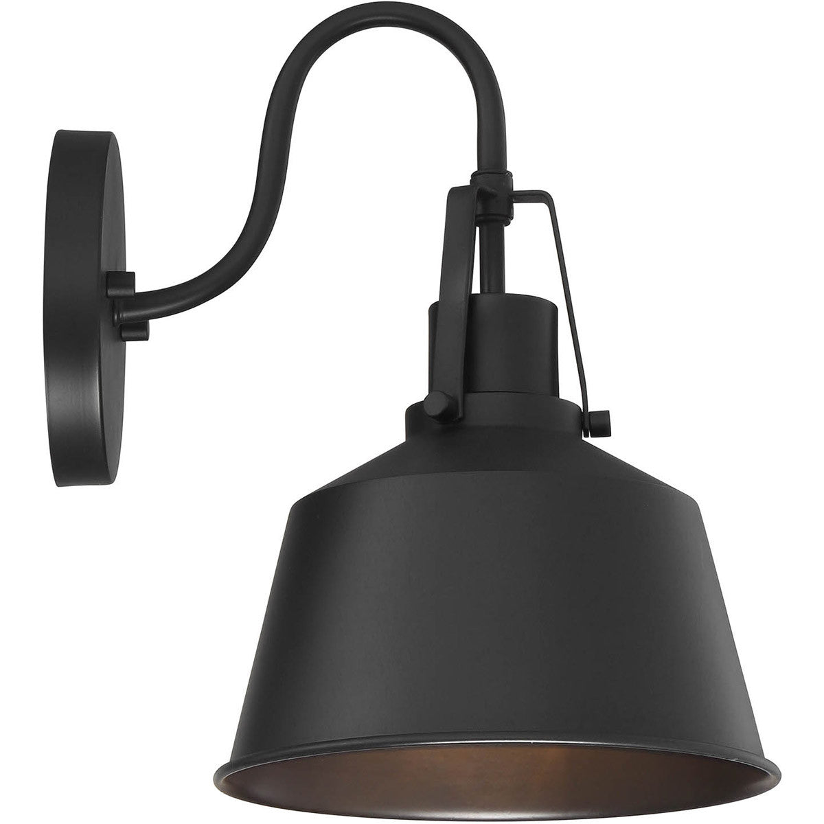 Meridian Lite Trends 1-Light Outdoor Wall Lantern in Matte Black M50049BK