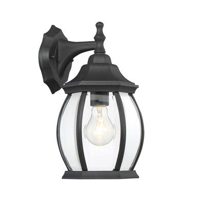 Meridian Lite Trends 1-Light Outdoor Wall Lantern in Black M50053BK