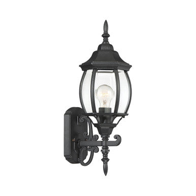 Meridian Lite Trends 1-Light Outdoor Wall Lantern in Black M50054BK