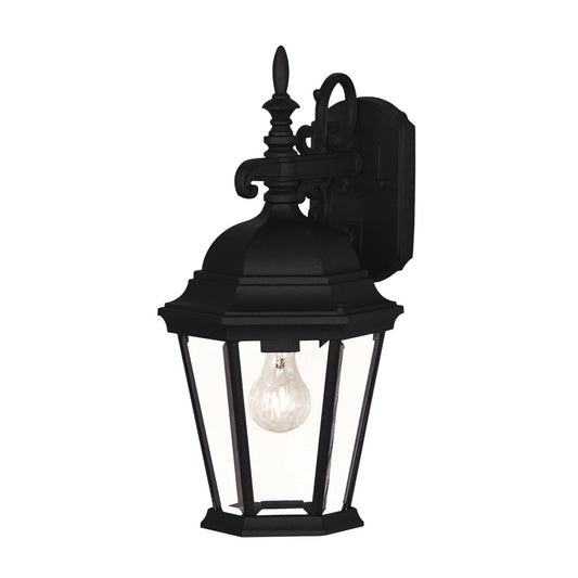 Meridian 1-Light Outdoor Wall Lantern in Black M50055BK