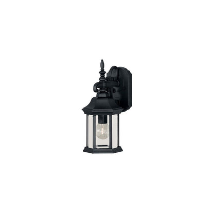 Meridian 1-Light Outdoor Wall Lantern in Black M50056BK