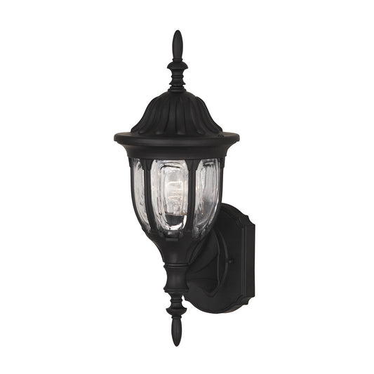 Meridian 1-Light Outdoor Wall Lantern in Black M50057BK