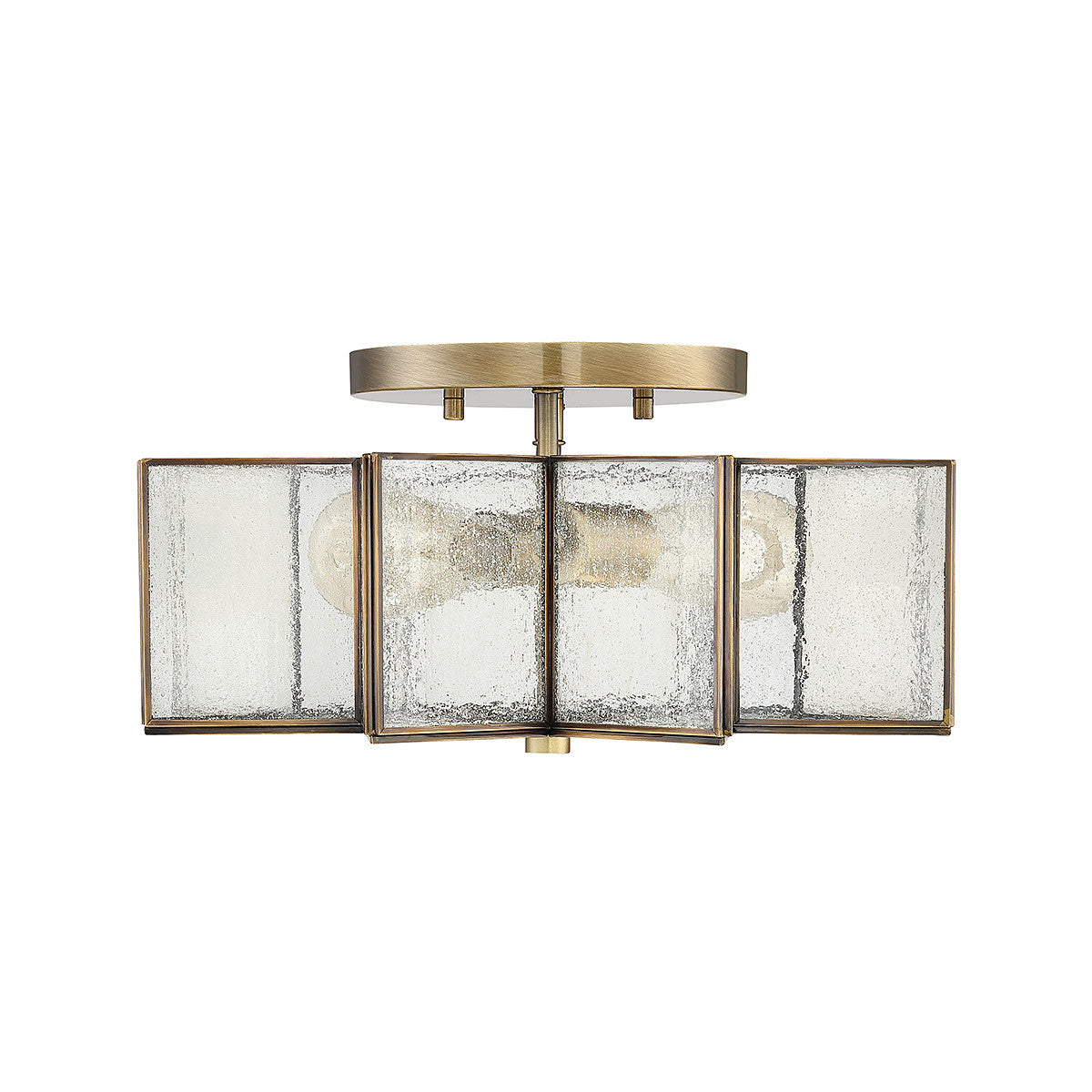 Meridian Lite Trends 2-Light Ceiling Light in Natural Brass M60004NB