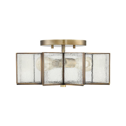 Meridian Lite Trends 2-Light Ceiling Light in Natural Brass M60004NB