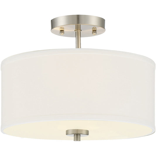 Meridian 2-Light Ceiling Light in Brushed Nickel M60008BN