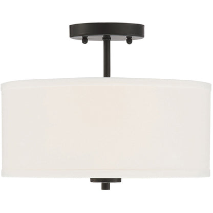 Meridian Lite Trends 2-Light Ceiling Light in Matte Black M60008MBK