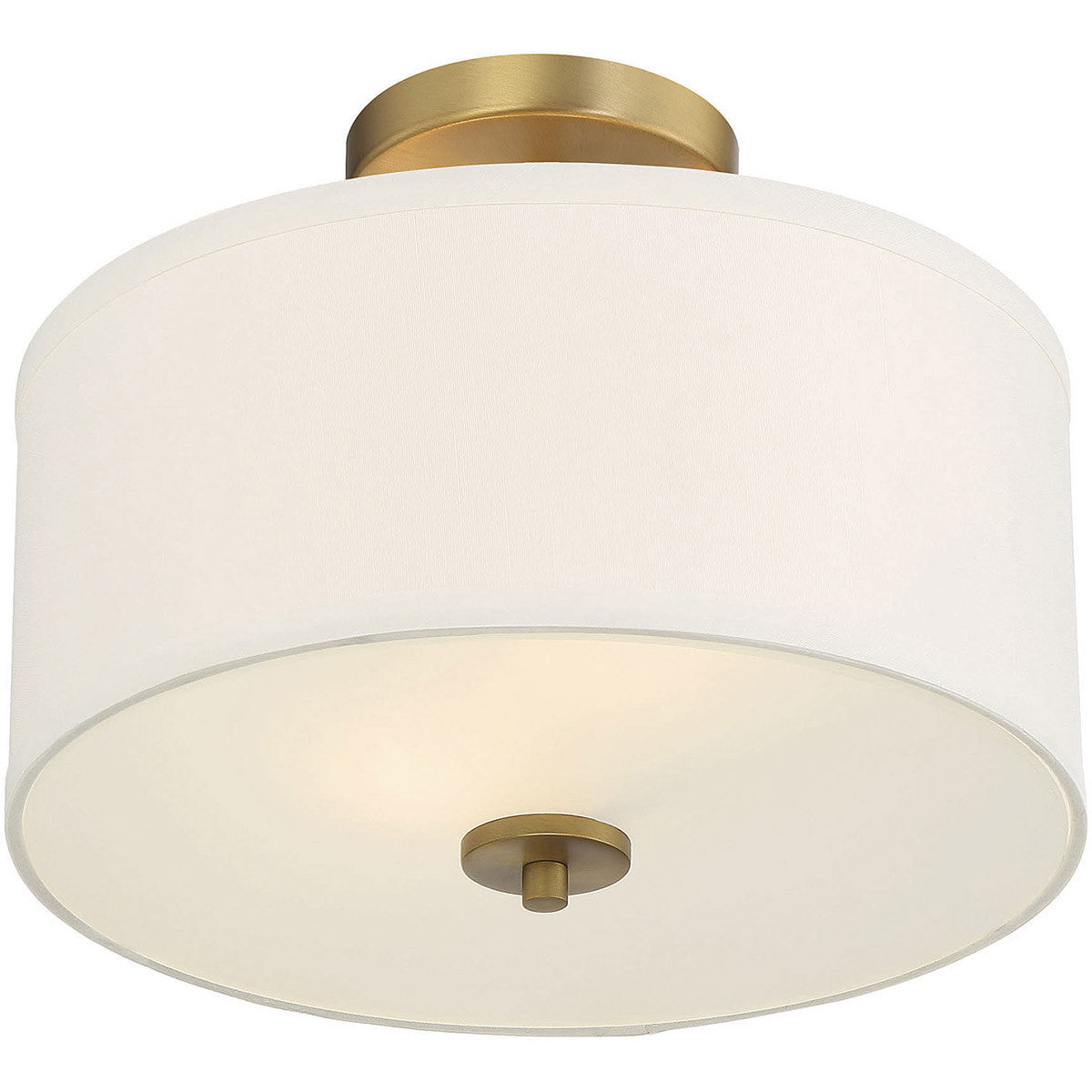 Meridian Lite Trends 2-Light Ceiling Light in Natural Brass M60008NB