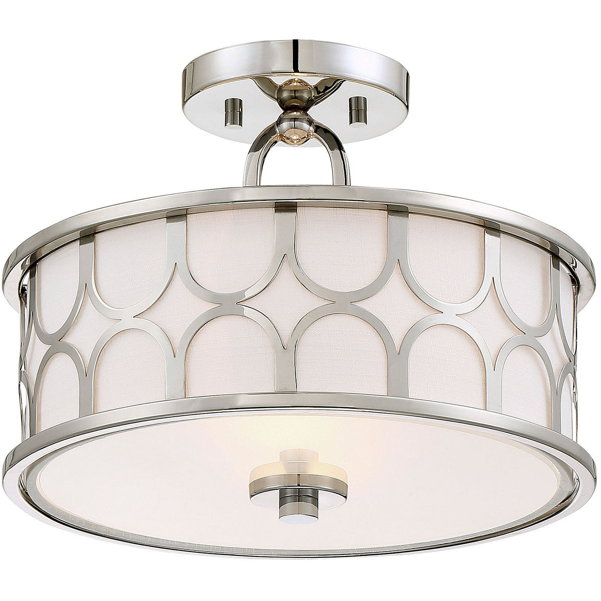 Meridian Lite Trends 2-Light Ceiling Light in Polished Nickel M60015PN