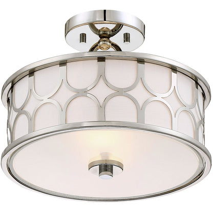 Meridian Lite Trends 2-Light Ceiling Light in Polished Nickel M60015PN