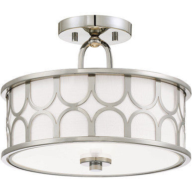 Meridian Lite Trends 2-Light Ceiling Light in Polished Nickel M60015PN