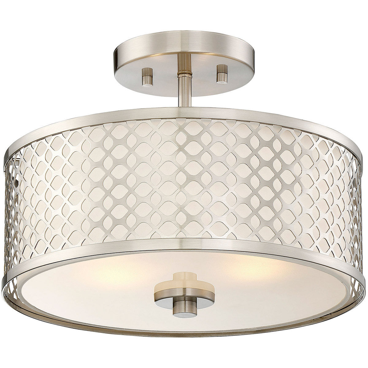 Meridian Lite Trends 2-Light Ceiling Light in Brushed Nickel M60016BN