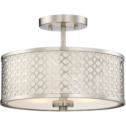 Meridian 2-Light Ceiling Light in Brushed Nickel M60016BN