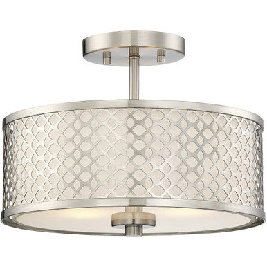 Meridian Lite Trends 2-Light Ceiling Light in Brushed Nickel M60016BN