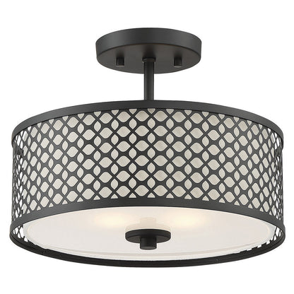 Meridian Lite Trends 2-Light Ceiling Light in Matte Black M60016MBK