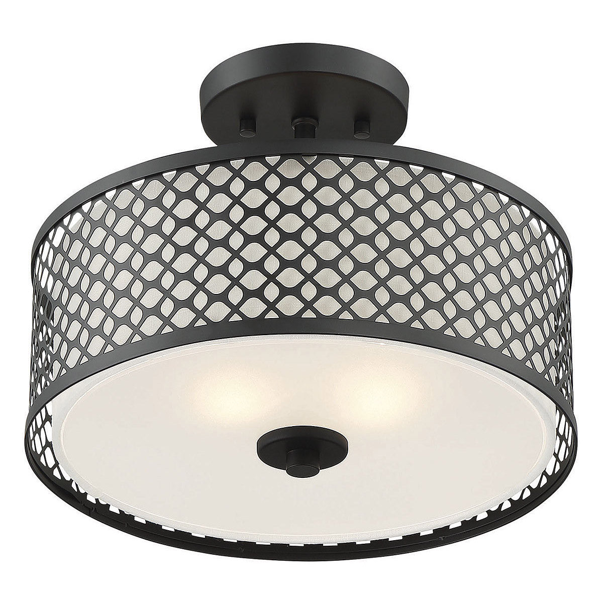 Meridian Lite Trends 2-Light Ceiling Light in Matte Black M60016MBK