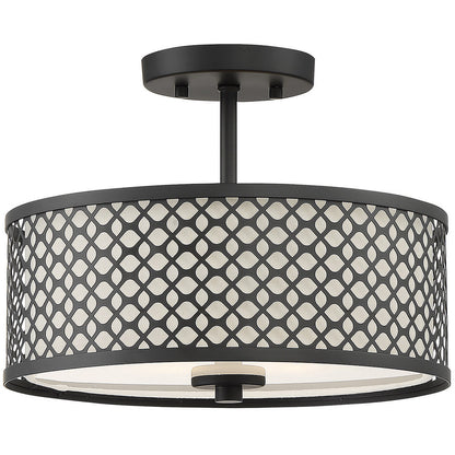 Meridian 2-Light Ceiling Light in Matte Black M60016MBK