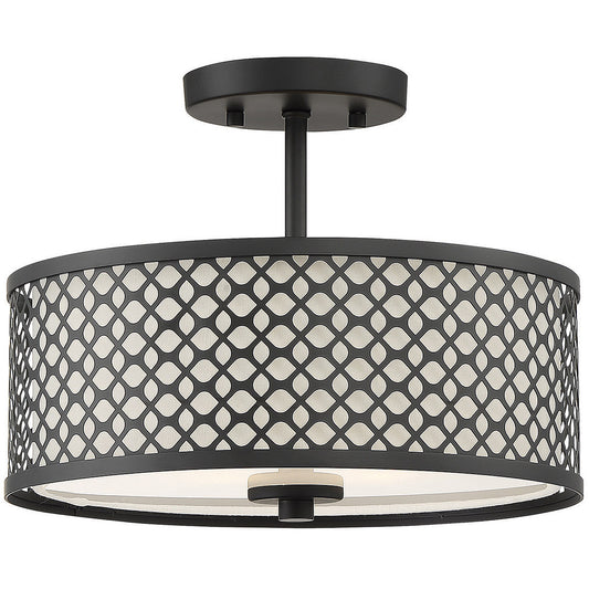 Meridian 2-Light Ceiling Light in Matte Black M60016MBK