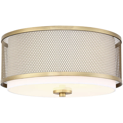 Meridian Lite Trends 3-Light Ceiling Light in Natural Brass M60018NB