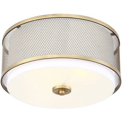 Meridian Lite Trends 3-Light Ceiling Light in Natural Brass M60018NB