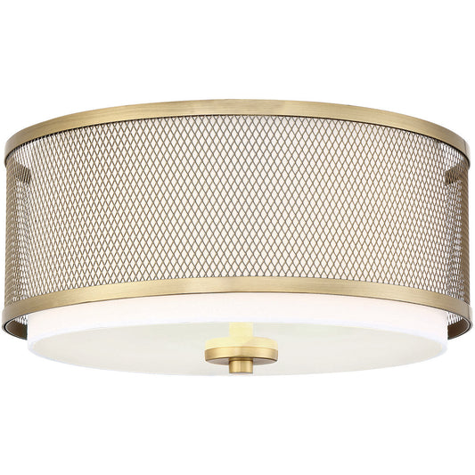 Meridian 3-Light Ceiling Light in Natural Brass M60018NB