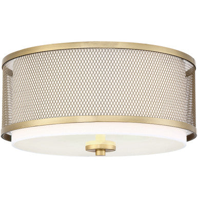 Meridian Lite Trends 3-Light Ceiling Light in Natural Brass M60018NB