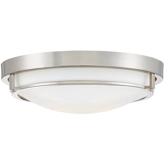 Meridian 2-Light Ceiling Light in Polished Nickel M60019PN