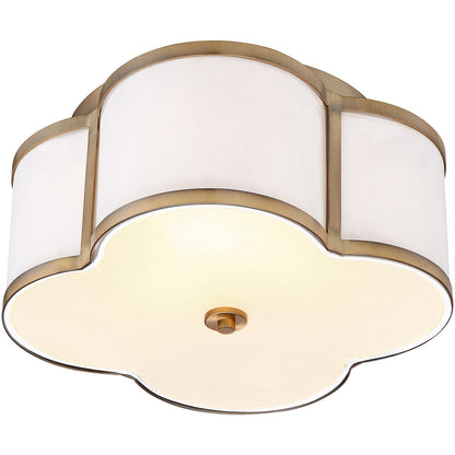 Meridian Lite Trends 3-Light Ceiling Light in Natural Brass M60020NB