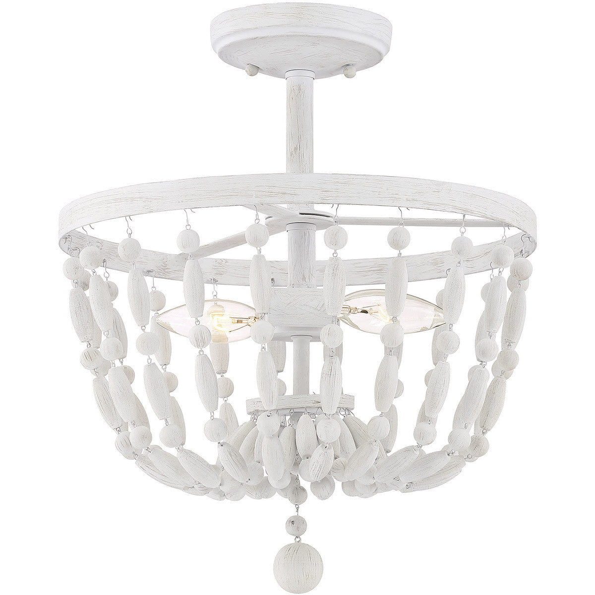 Meridian 2-Light Ceiling Light in Distressed Wood M60028DW