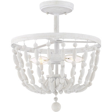 Meridian Lite Trends 2-Light Ceiling Light in Distressed Wood M60028DW