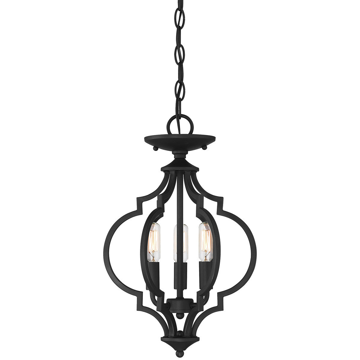 Meridian 3-Light Convertible Semi-Flush or Pendant in Matte Black M60055MBK