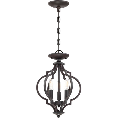 Meridian Lite Trends 3-Light Convertible Semi-Flush or Pendant in Oil Rubbed Bronze M60055ORB