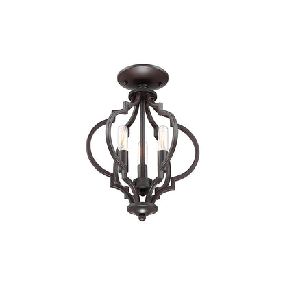 Meridian Lite Trends 3-Light Convertible Semi-Flush or Pendant in Oil Rubbed Bronze M60055ORB