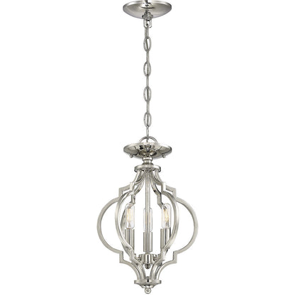 Meridian Lite Trends 3-Light Convertible Semi-Flush or Pendant in Polished Nickel M60055PN