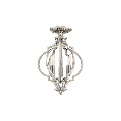 Meridian Lite Trends 3-Light Convertible Semi-Flush or Pendant in Polished Nickel M60055PN