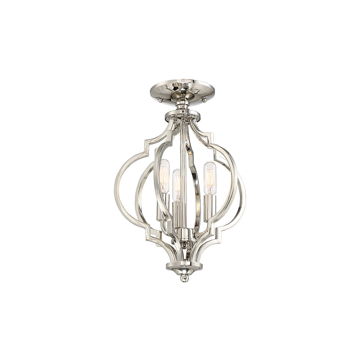 Meridian Lite Trends 3-Light Convertible Semi-Flush or Pendant in Polished Nickel M60055PN