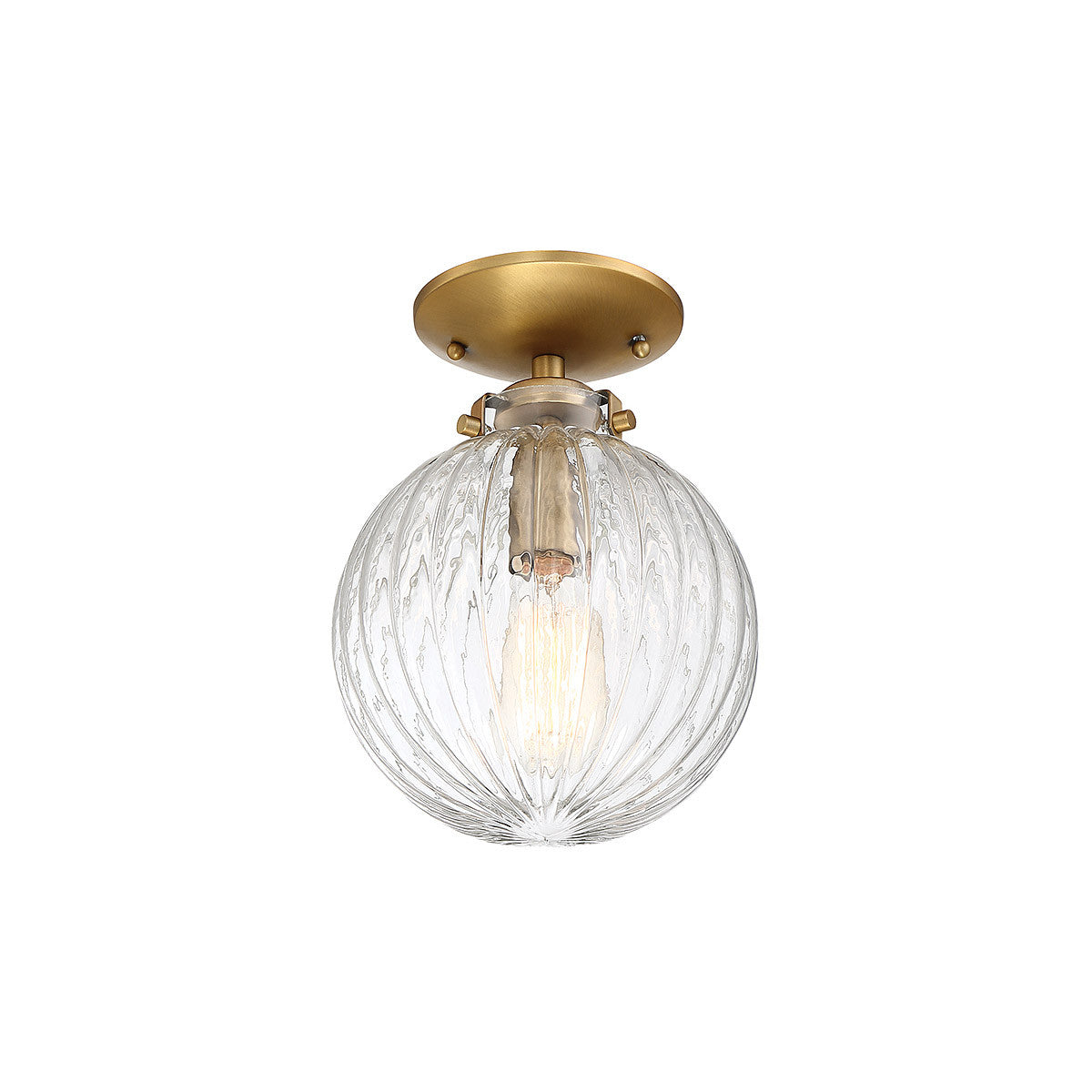 Meridian Lite Trends 1-Light Ceiling Light in Natural Brass M60056NB