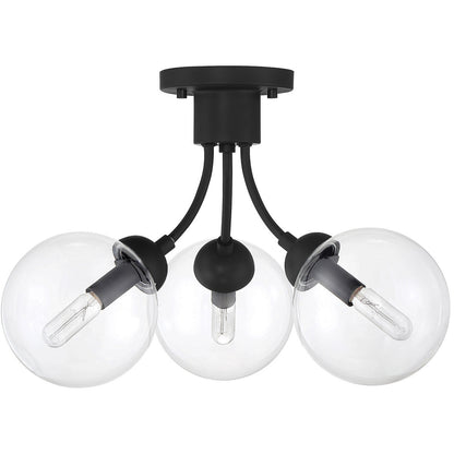 Meridian Lite Trends 3-Light Ceiling Light in Matte Black M60060MBK