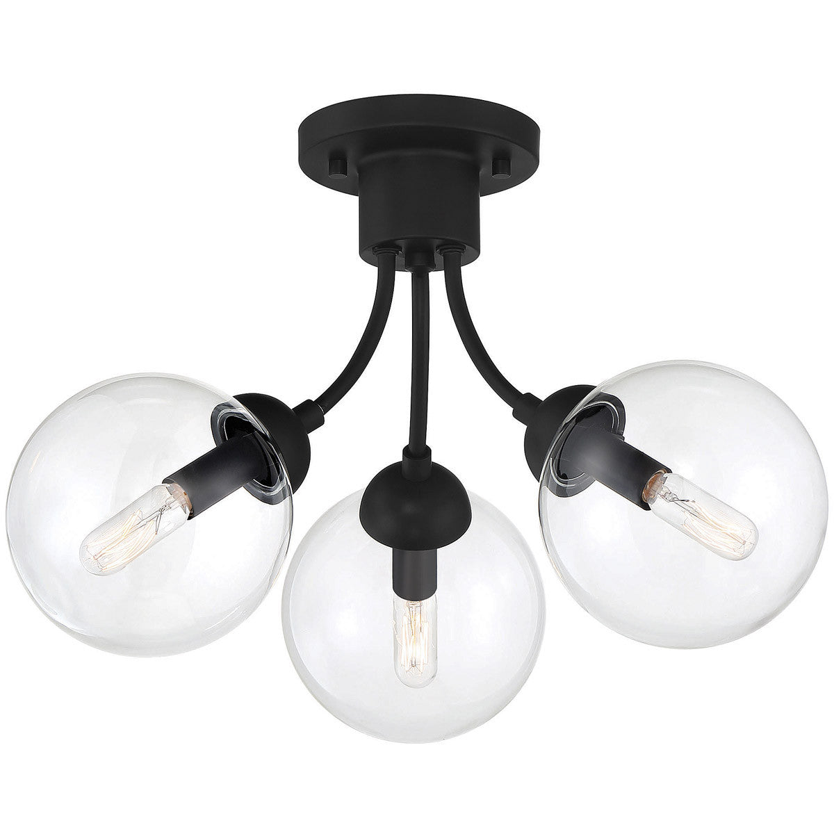 Meridian Lite Trends 3-Light Ceiling Light in Matte Black M60060MBK