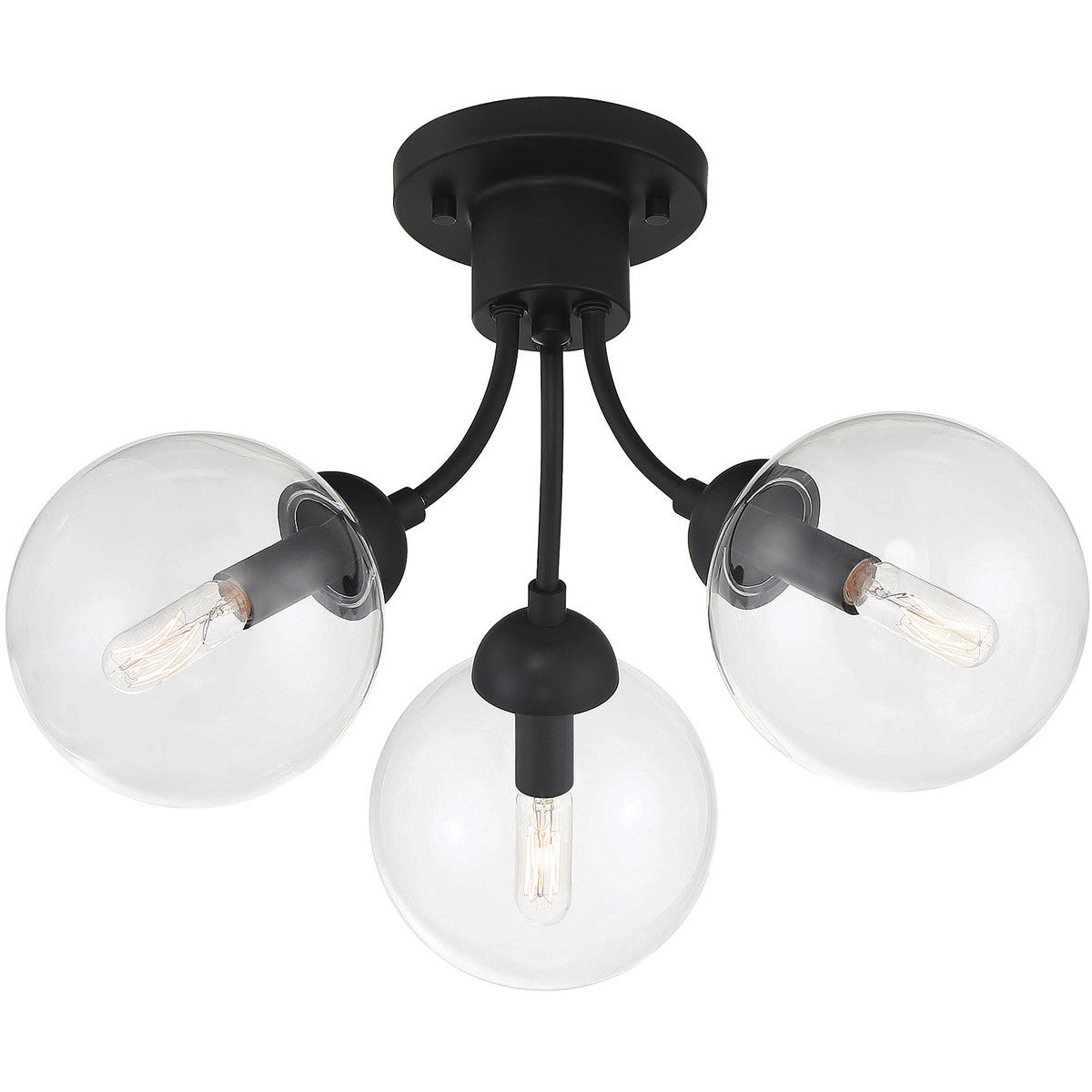 Meridian Lite Trends 3-Light Ceiling Light in Matte Black M60060MBK