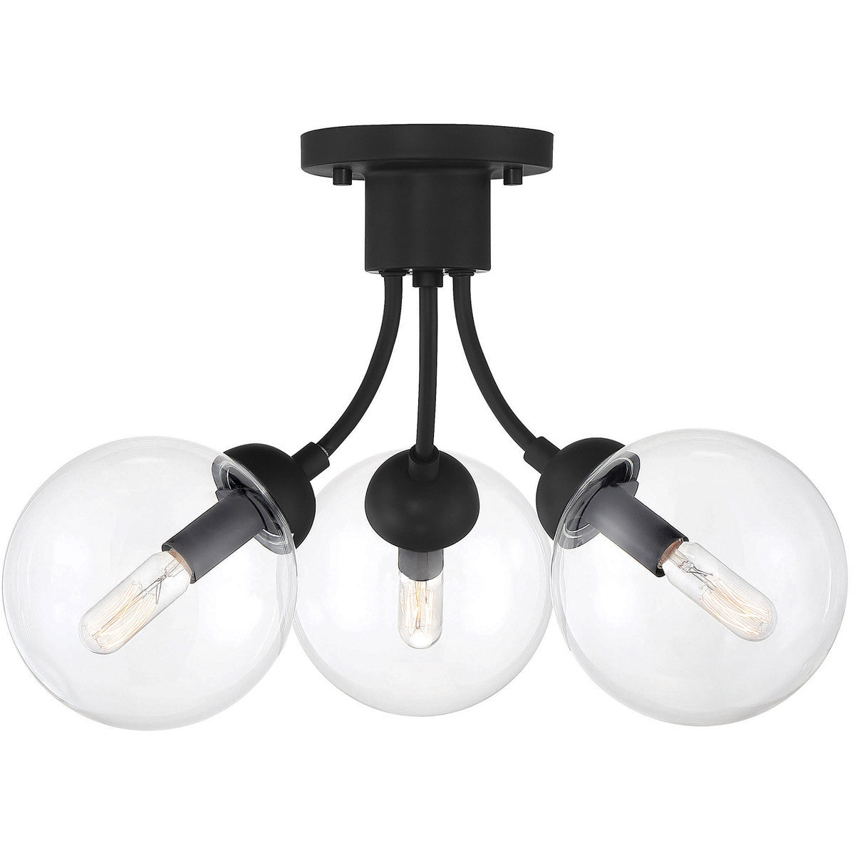 Meridian 3-Light Ceiling Light in Matte Black M60060MBK