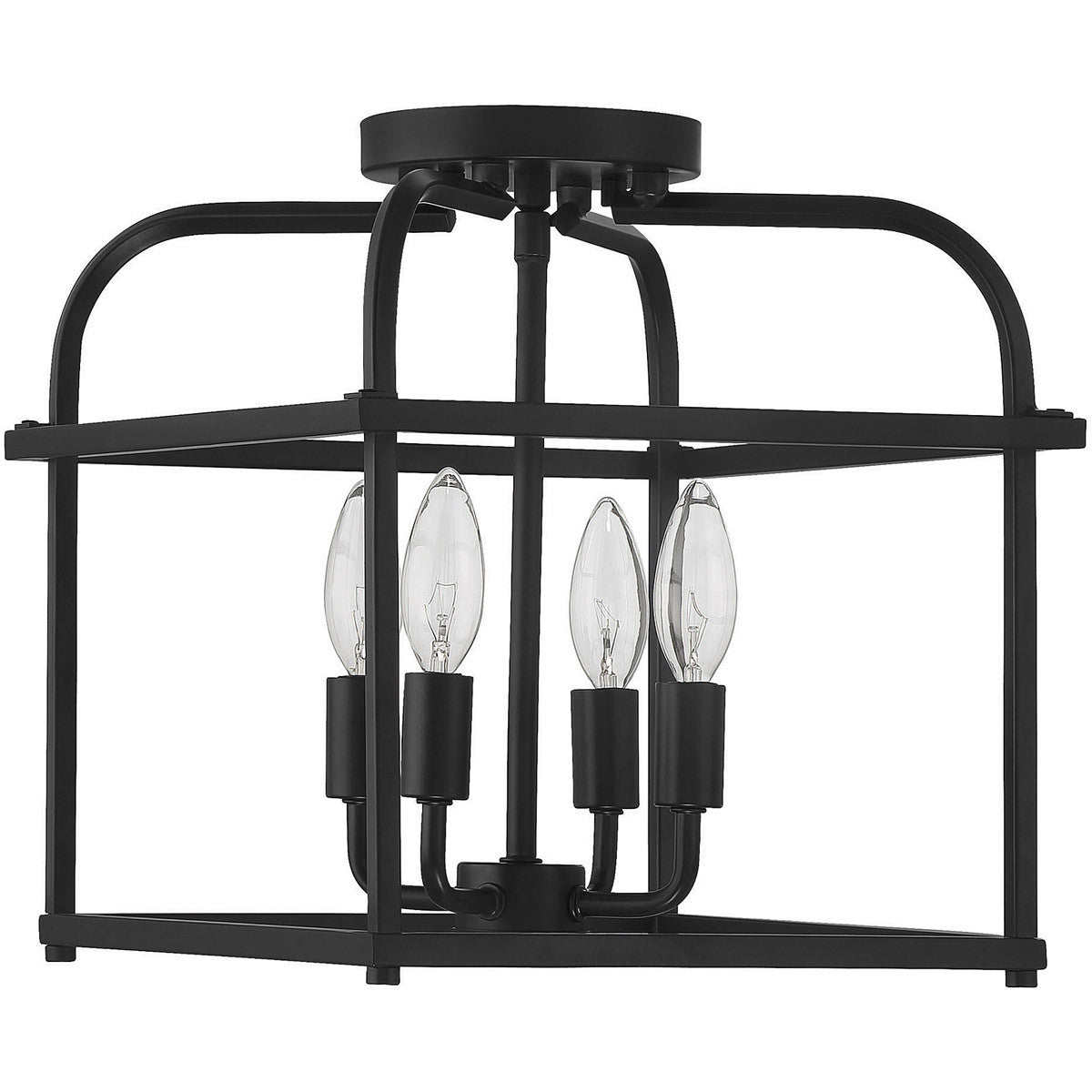 Meridian Lite Trends 4-Light Ceiling Light in Matte Black M60061MBK