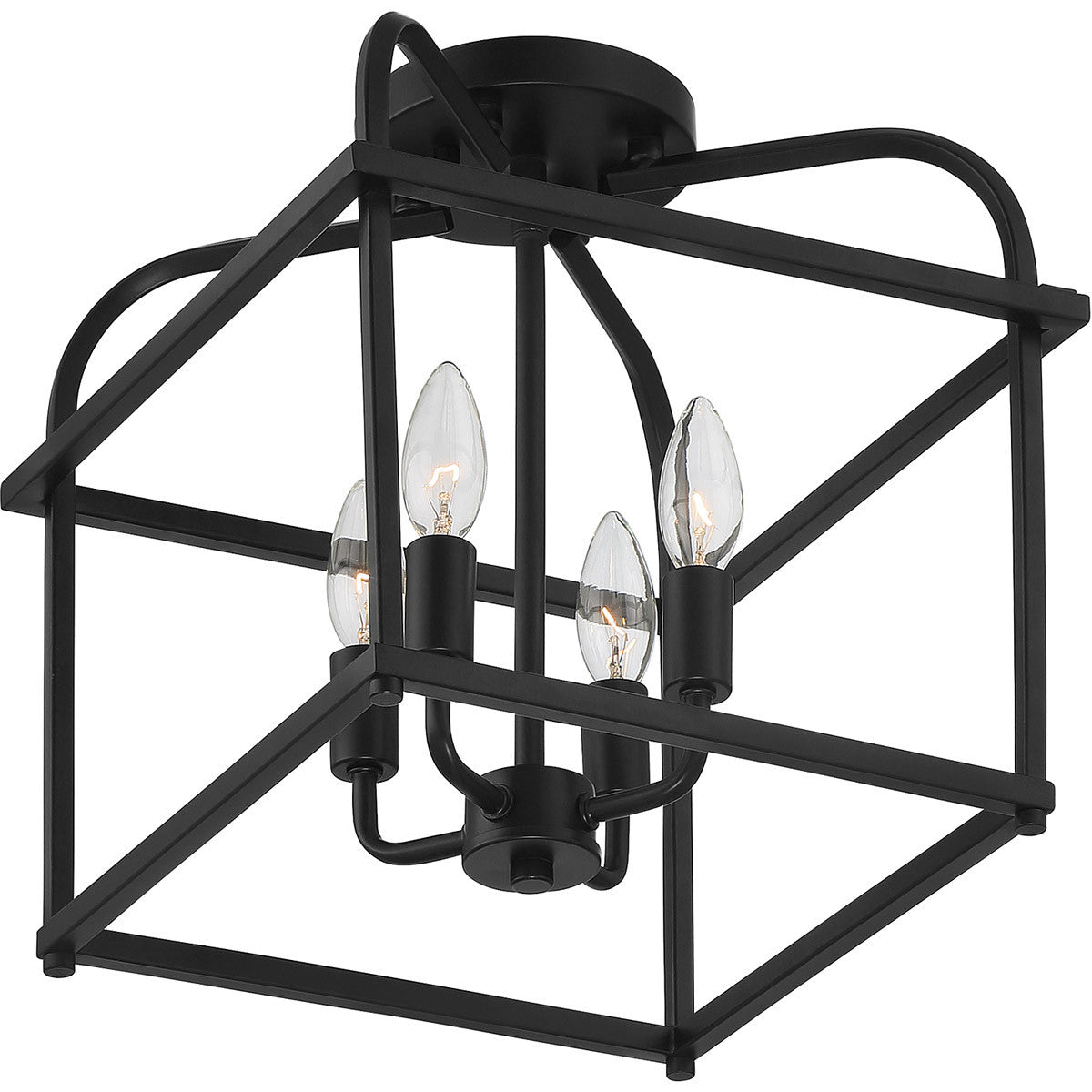 Meridian Lite Trends 4-Light Ceiling Light in Matte Black M60061MBK