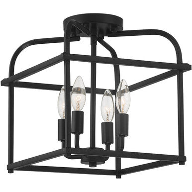 Meridian Lite Trends 4-Light Ceiling Light in Matte Black M60061MBK