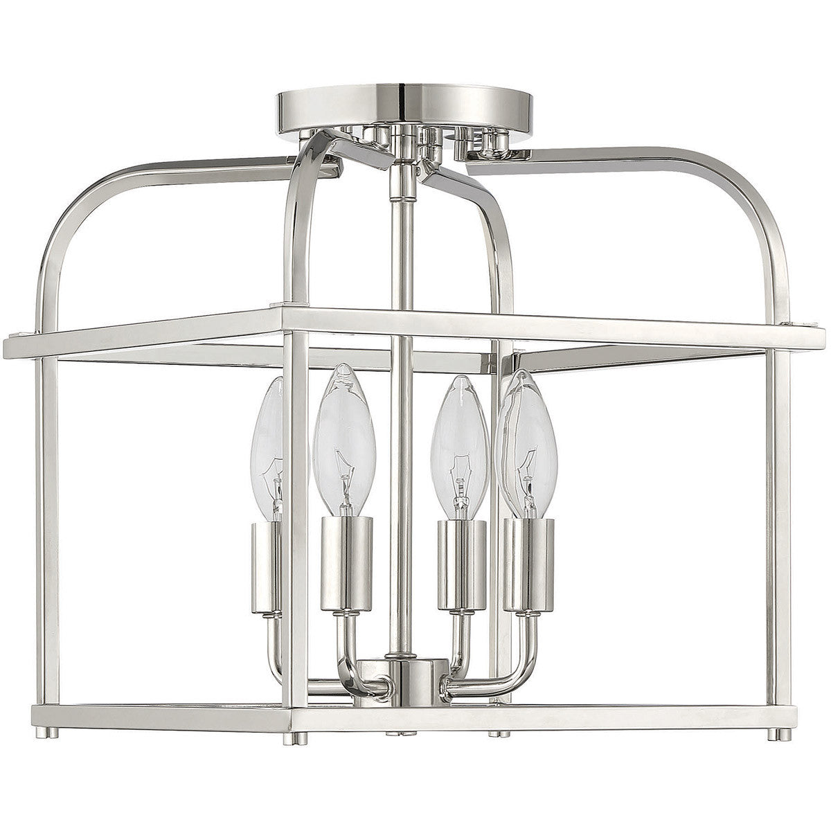 Meridian Lite Trends 4-Light Ceiling Light in Polished Nickel M60061PN