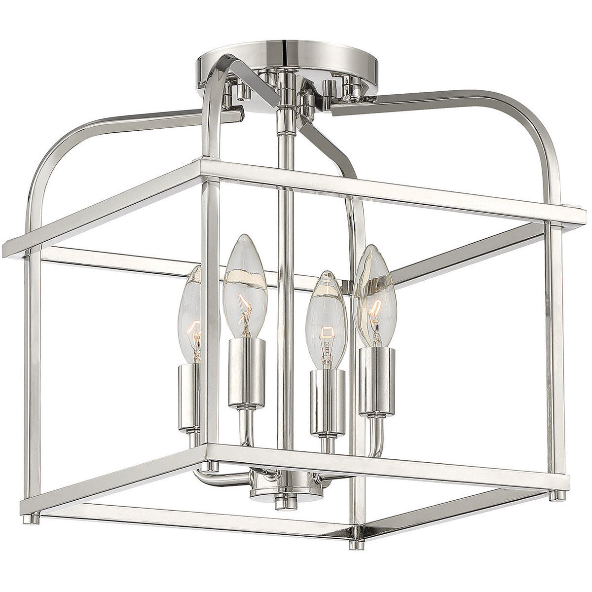 Meridian Lite Trends 4-Light Ceiling Light in Polished Nickel M60061PN